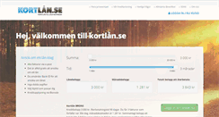 Desktop Screenshot of kortlan.se